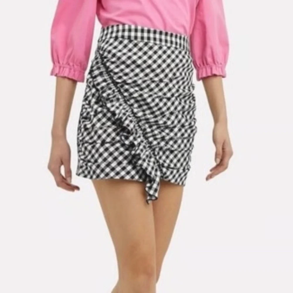 Derek Lam 10 Crosby Gingham Ruffled Checkered skirt XS - Picture 2 of 4